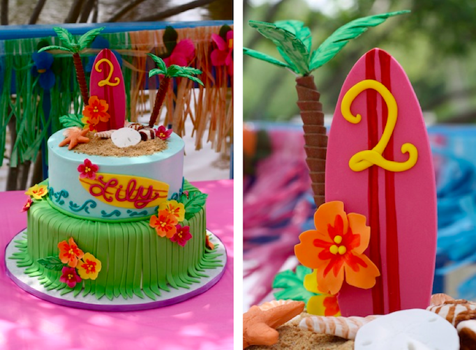Cute Beach Luau Cake