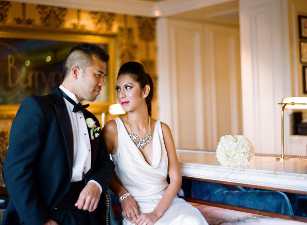 Bride and Groom at The Barrymore Las Vegas Wedding