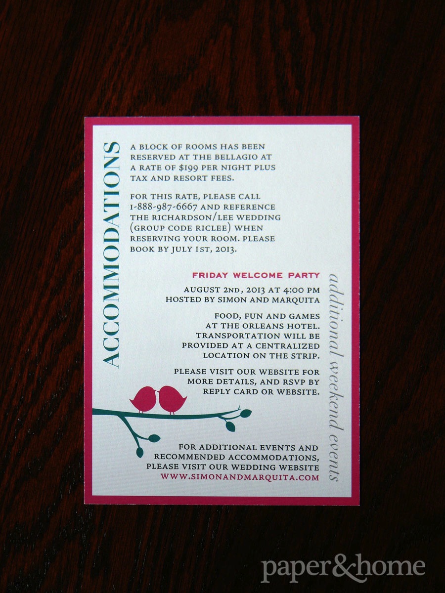Modern colorful typography accommodations card
