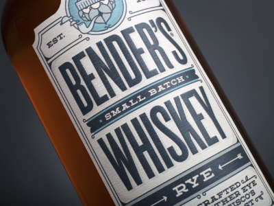 Typography Rye Whiskey Label