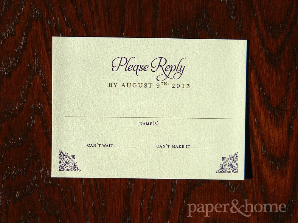 Classic Champagne Shimmer Reply Postcard Back