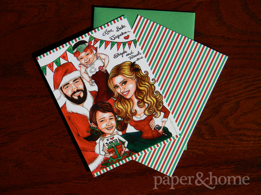 Hand Drawn Illustration Family Holiday Card