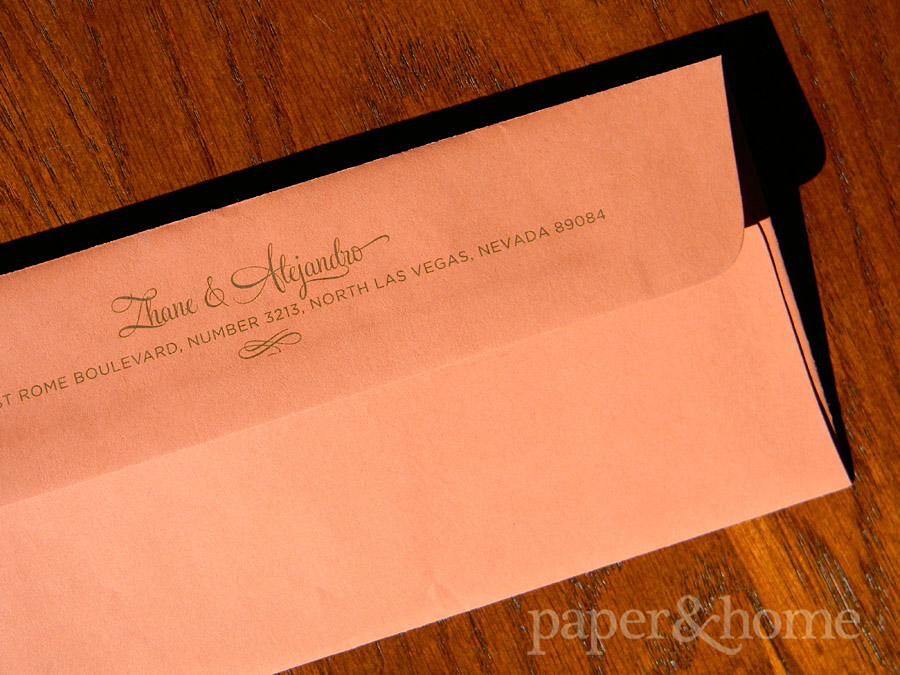 Rust Orange Long Envelope with Return Address Printing