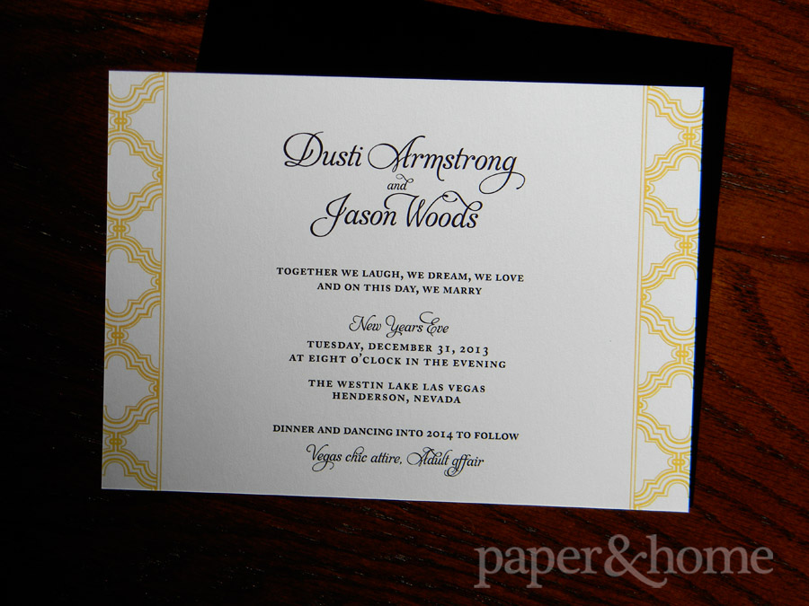 New Year's Eve Wedding Invitation