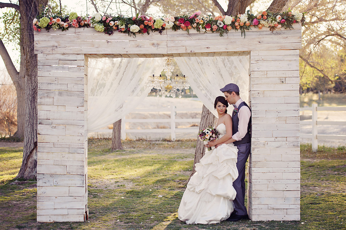 Enchanted Garden Wedding Ideas Chuppah Bride and Groom