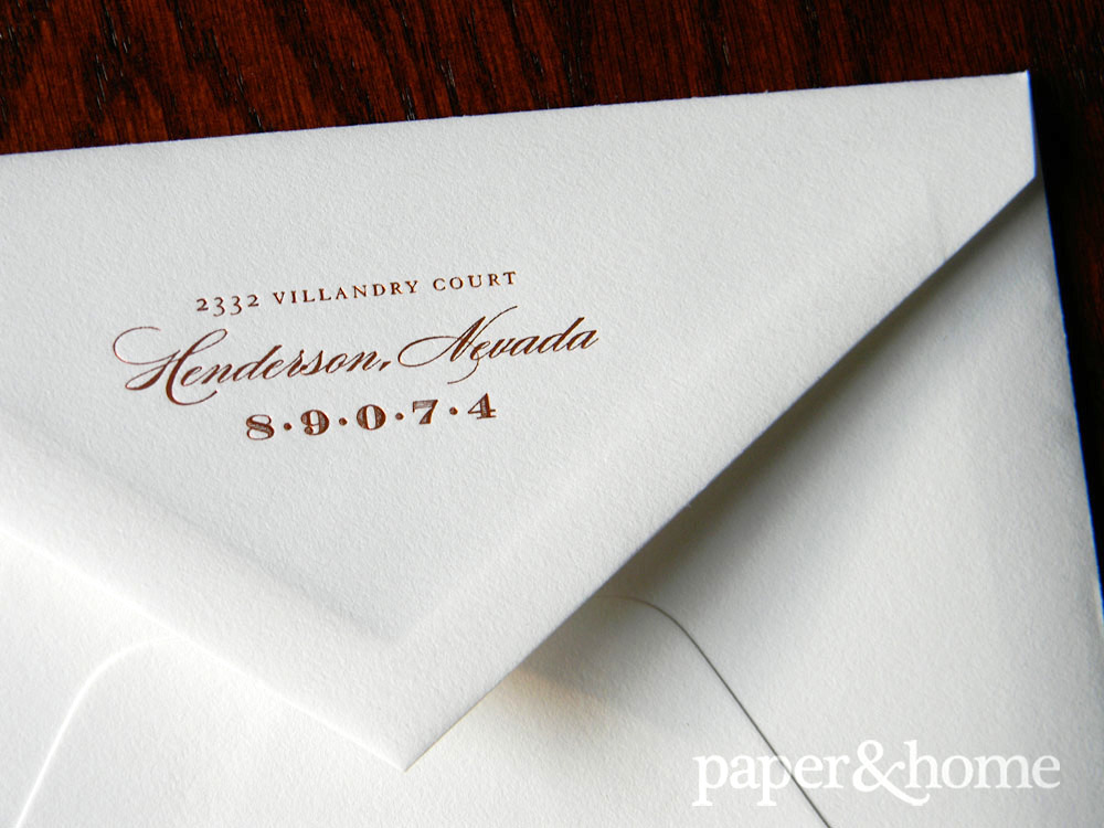 Copper Foil Envelope Back