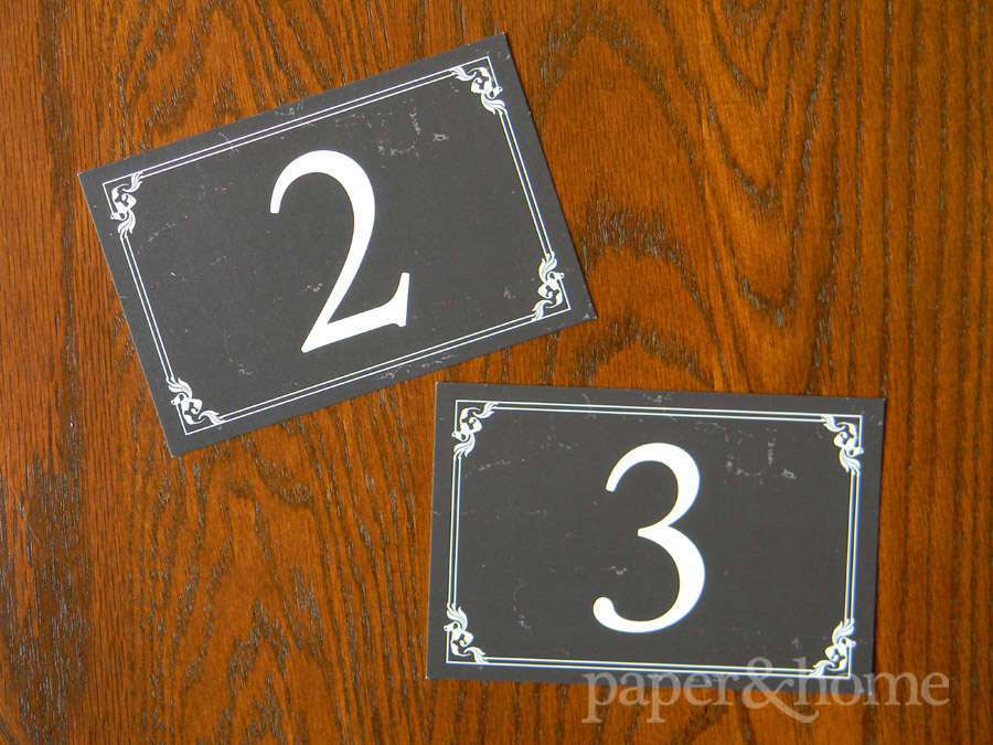 Vintage Hollywood Table Numbers