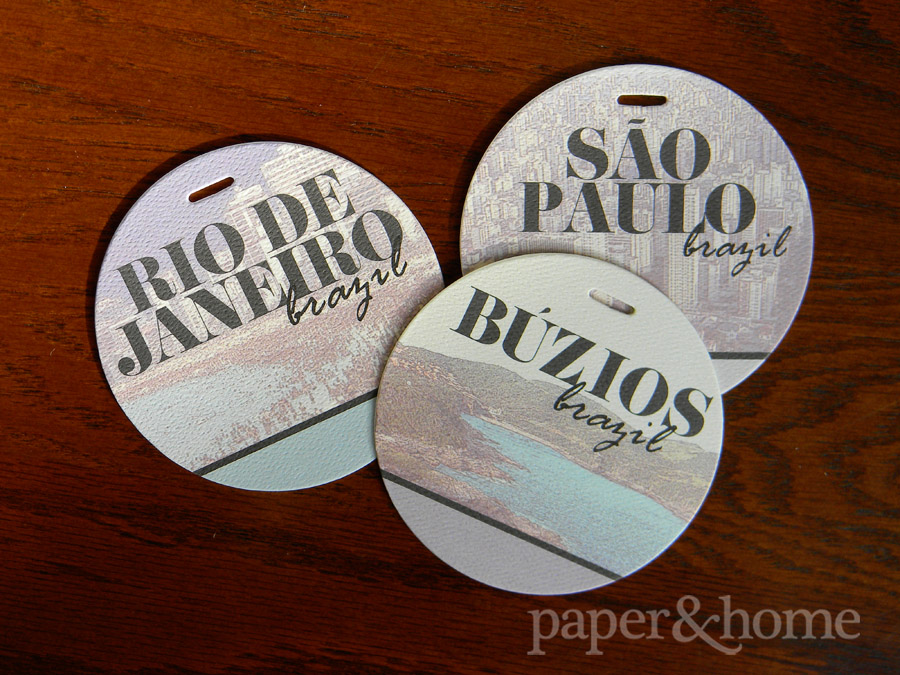 Saol Paulo, Buzios, Rio de Janeiro Brazil Custom Coaster and Luggage Tag
