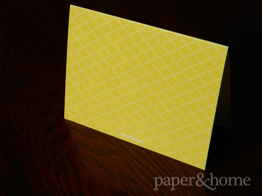 Lemonade out of Lemons Custom Greeting Card Flooded Yellow Back Pattern