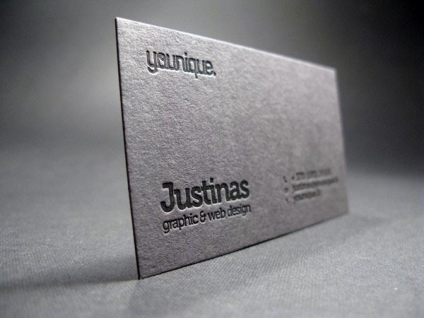 unique letterpress business cards