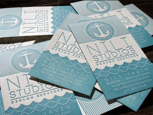 unique letterpress business cards
