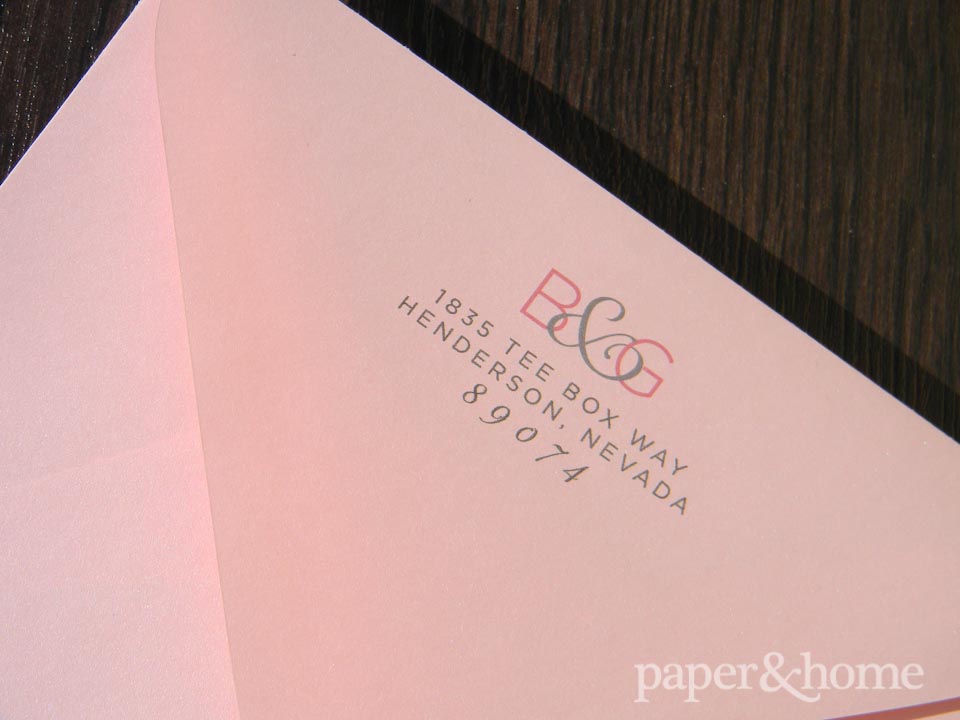 Pink Monogram Envelope