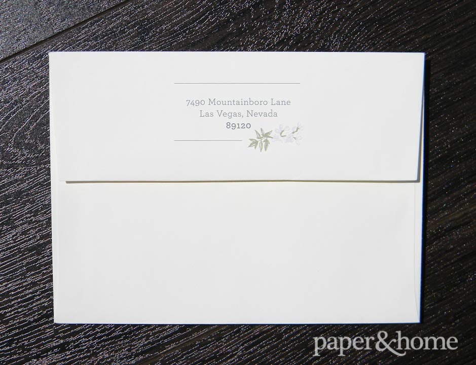 garden wedding invitations envelope