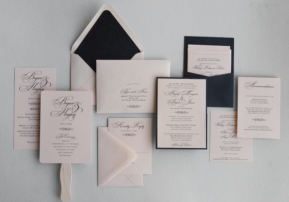 glamorous wedding invitations