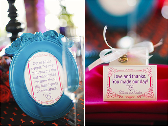 modern wedding signs and favors