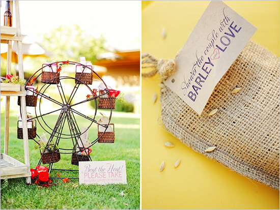 modern vegas wedding favors and signs