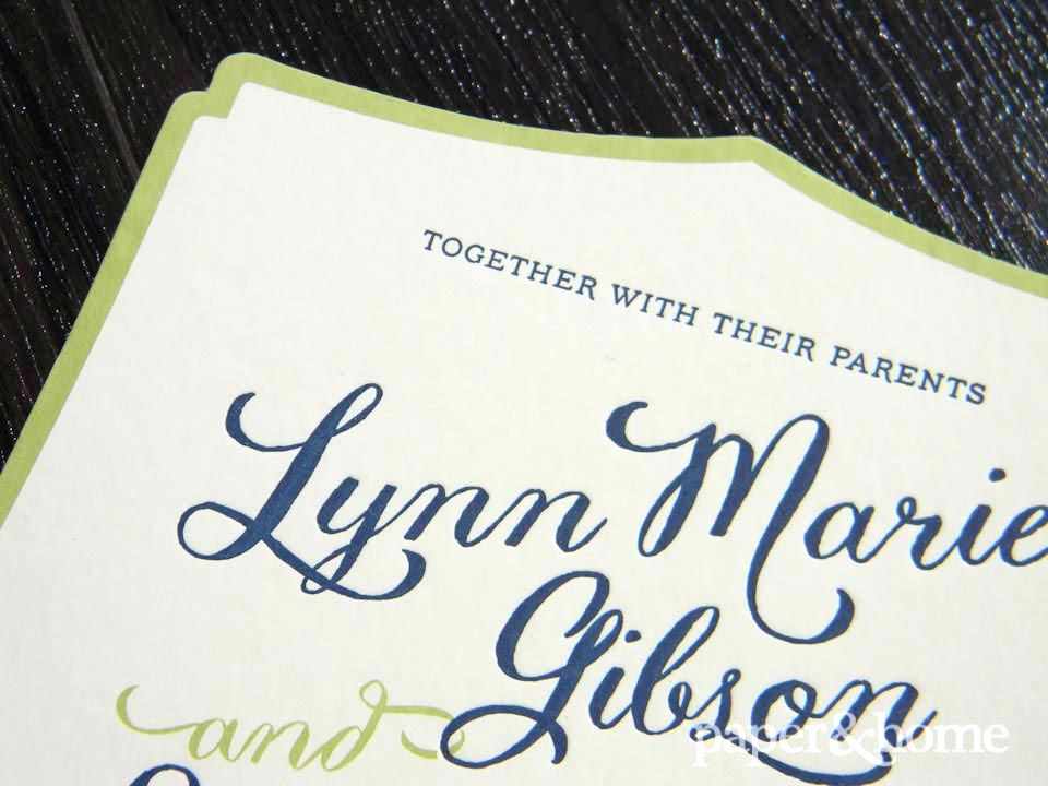 modern letterpress wedding invitations