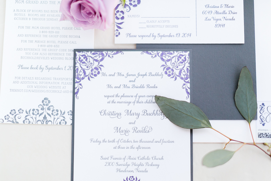 letterpress wedding invitations las vegas