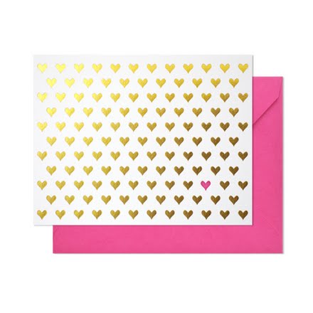 Gold Foil Heart Valentine's Day Cards Las Vegas