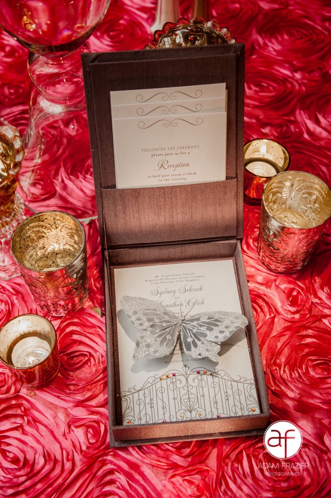 jeweled wedding invitations