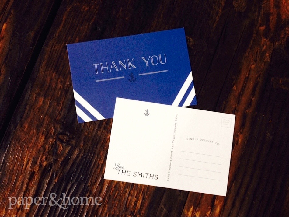 nautical thank you cards