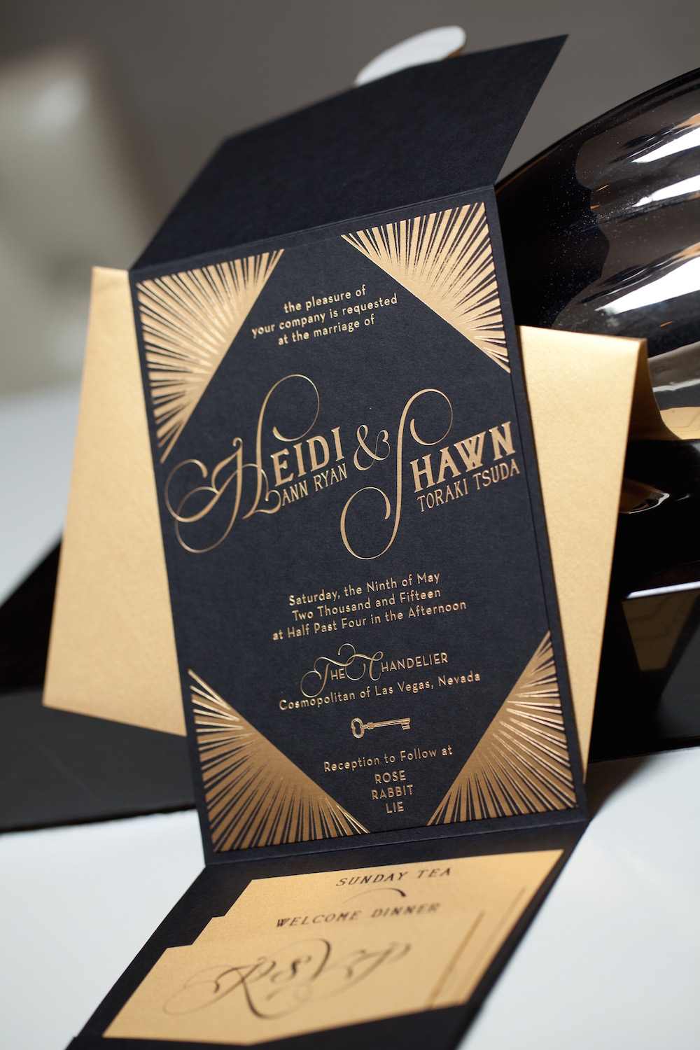 Art Deco Wedding Invitations: Heidi and Shawn - Paper and Home
