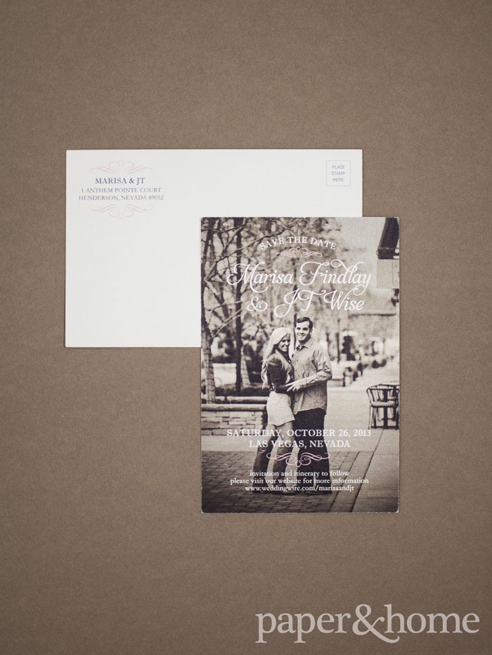 Sepia Photo Save the Date Card