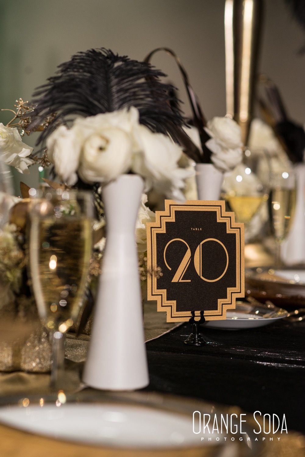 Art Deco Wedding Table Numbers