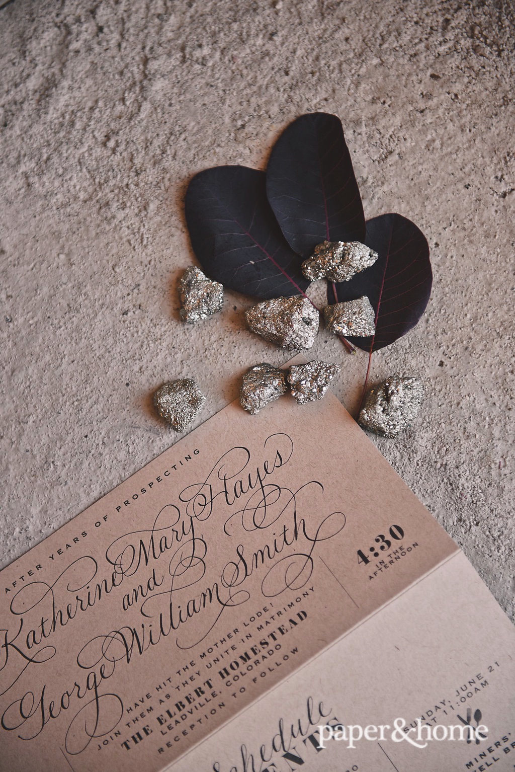 rustic elegant wedding invitations