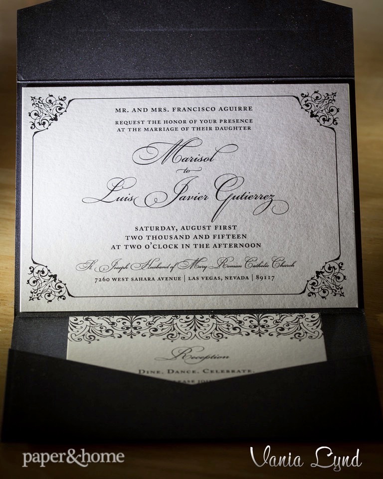 Black and White Wedding Invitations