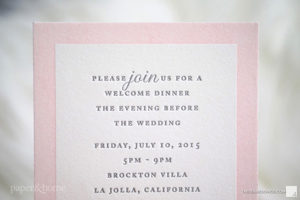 welcome dinner invitations