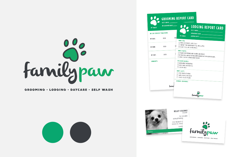 Family Paw Logo Pet Store Branding