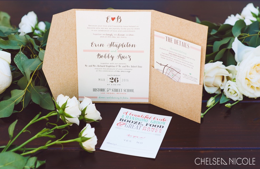 kraft pocket wedding invitations