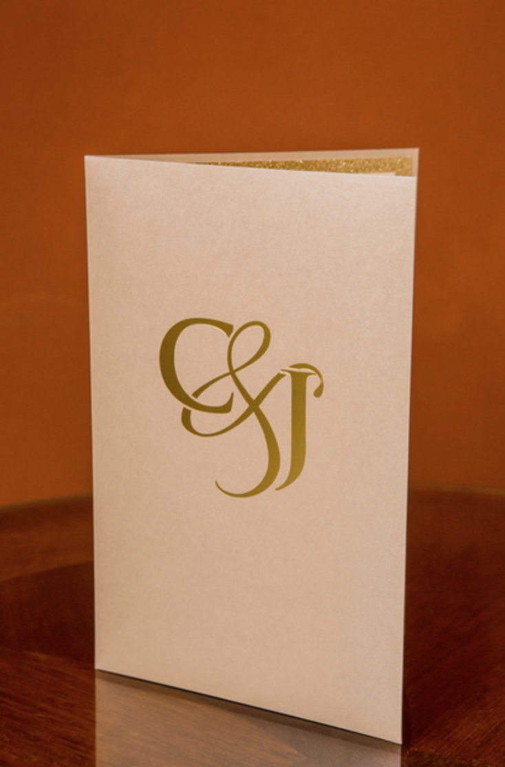 Monogram Gold Foil Invitation