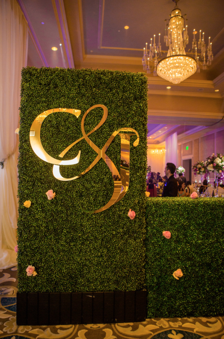 wedding monogram entry way