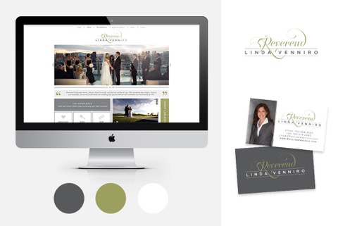 Computer showing website design