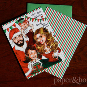 Hand Drawn Illustration Family Holiday Card