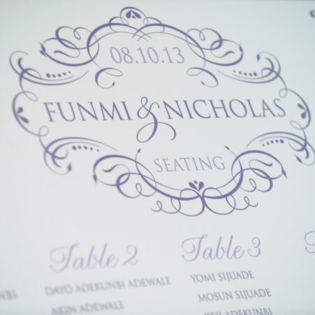 Ornate Wedding Logo for a Seating Board