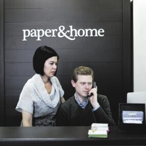 Brooke Coxen and Michael Coxen at Paper and Home Las Vegas