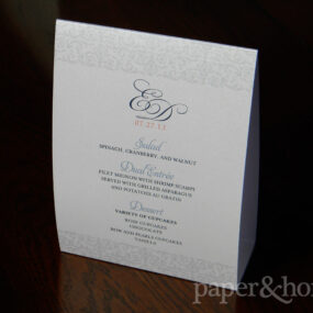 Elegant Tented Menu Card