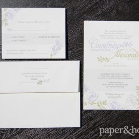 garden wedding invitations set