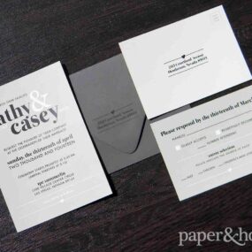 modern wedding stationery