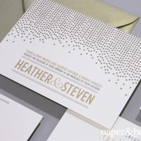 modern polka dot wedding invitations