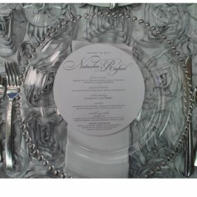 die cut circle luxury menu cards