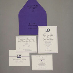 modern monogram wedding invitations