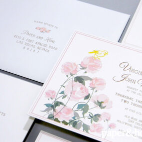 romantic garden wedding invitations