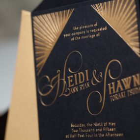 art deco wedding invitations