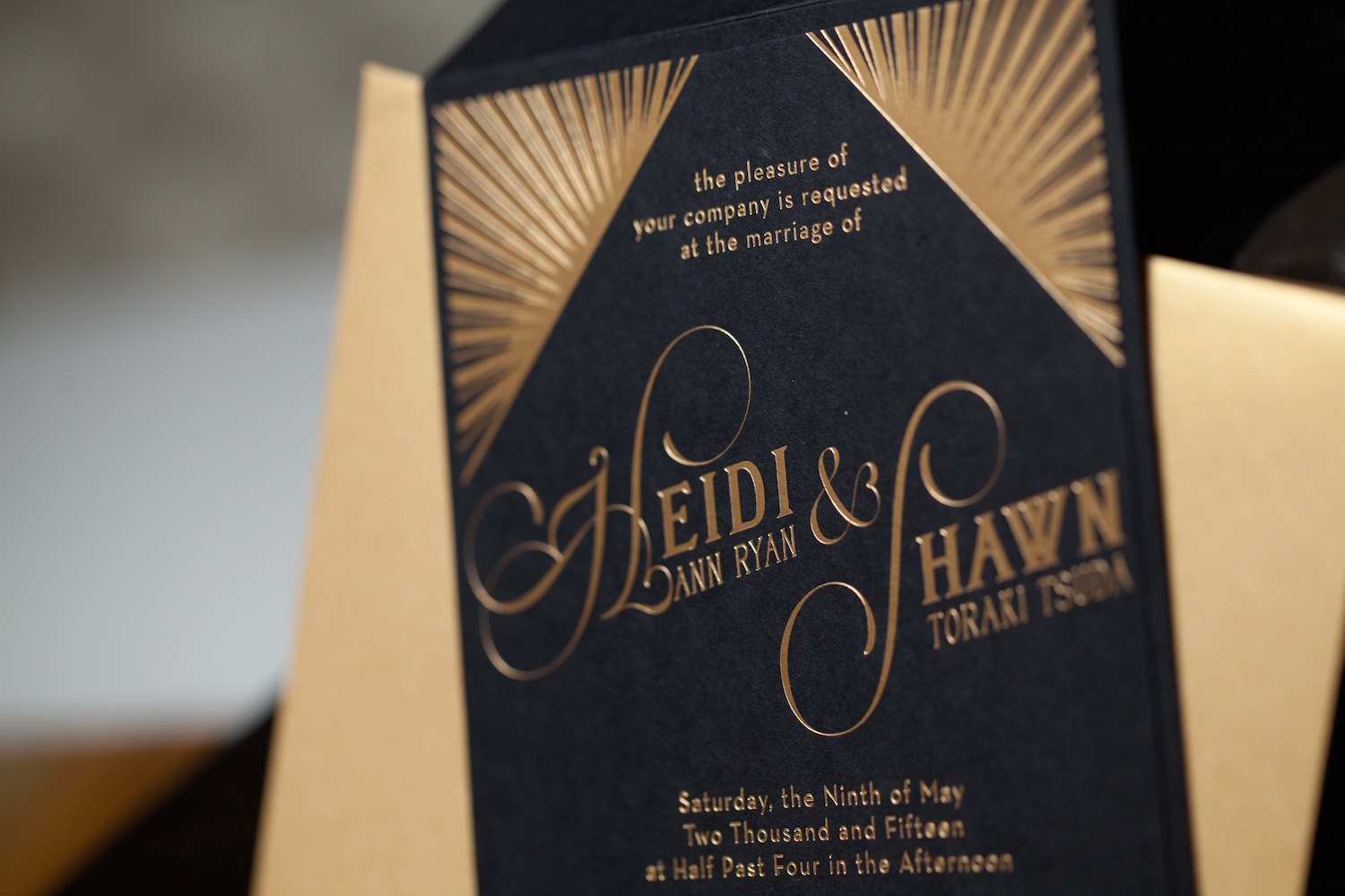 Art Deco Wedding Invitations Heidi and Shawn Paper and Home