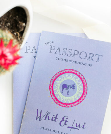 passport wedding invitation