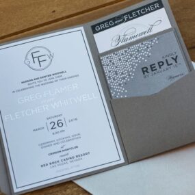 modern elegant wedding stationery